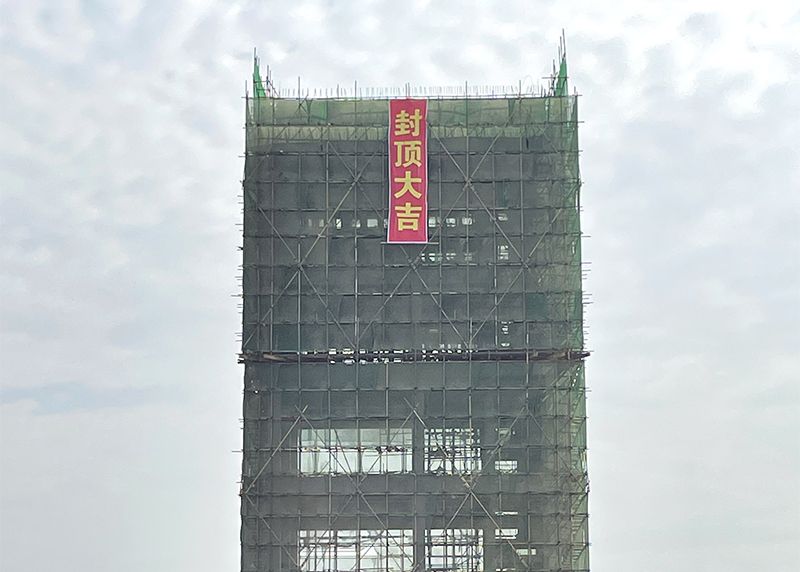 艾格多遼寧岐伯年產(chǎn)10萬噸中草藥與有機(jī)微量元素飼料建設(shè)項目工程主車間封頂大吉